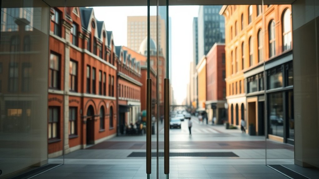 Glass Doors Hanover Square