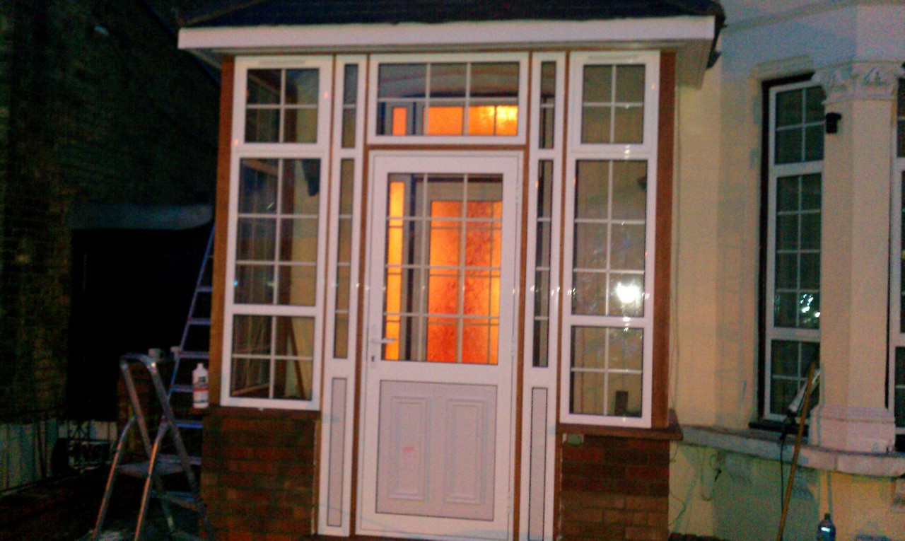 uPVC porch with Georgian bar glazing installed in Lambeth